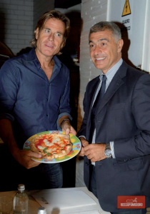 Alfonso Pecoraro Scanio con il testimonial di #pizzaUnesco Jimmy Ghione